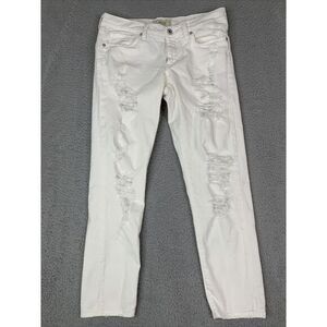 Lucky Brand WomensJeans Size 27  Sienna Slim Boyfriend‎ Distressed White Denim